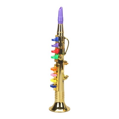 Mini saksofon zabawka instrument muzyczny Gold