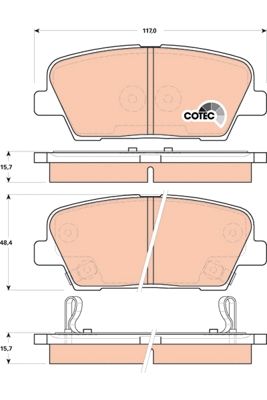 TRW GDB3499 PADS BRAKE  