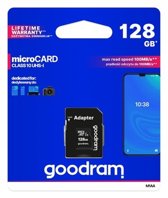 GOODRAM KARTA PAMIĘCI 128GB MICRO SD CLASS 10