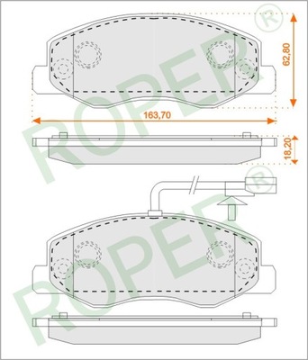 Тормозные колодки тормозные roper фото №1
