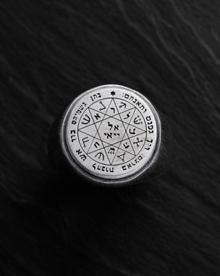 Srebrny pierścień PIECZĘĆ SALOMONA 21