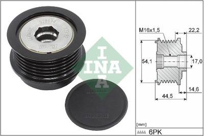 INA 535 0352 10 RUEDA PASOWE/SPRZEGLO ALTERNADOR  