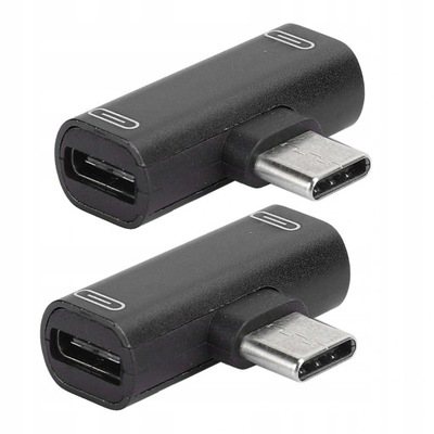 KONWERTER 2W1 ROZDZIELACZ USB-C CZARNY