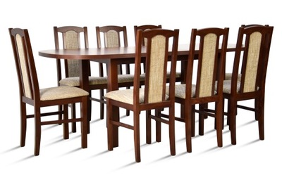 Drewniany stół 80x160/200 rozkładany 8 krzeseł