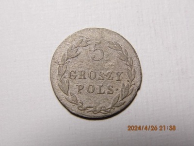 5 groszy polskich 1818r. - IB