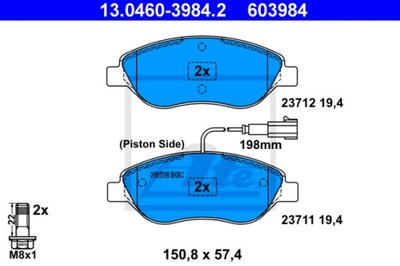 КОЛОДКИ ТОРМОЗНЫЕ - КОМПЛЕКТ 13.0460-3984.2