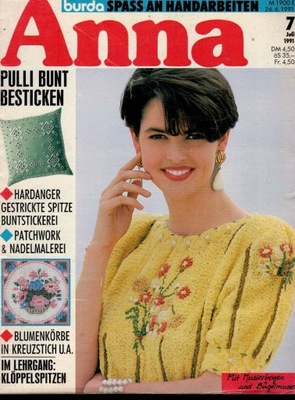 Anna Burda 7/1991 robótki haft/po niemiecku
