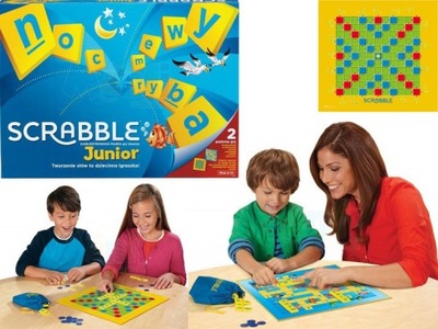 Mattel Gra Słowna Scrabble Junior 2w1 Y9735