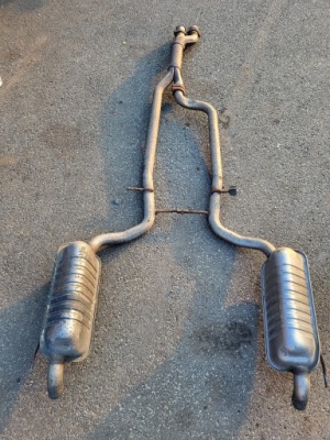 Гаситель конечный правый левый набор труба выхлопная mercedes s w220 320 cdi оригинальный номер фото №1