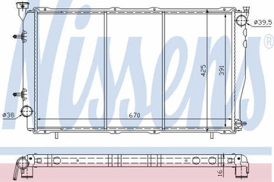 РАДИАТОР ВОДЫ NISSENS 67702