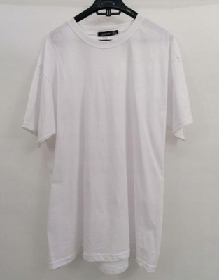 M0C311*BOOHOO T-SHIRT BIAŁY OVERSIZE 42 XL A01