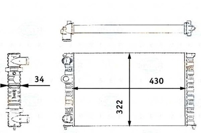 BEHR HELLA RADIATOR WATER VW GOLF III 1.4 (1H1) - milautoparts-fr.ukrlive.com