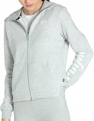 Bluza damska Puma Rebel Full Zip Hoodie r.M szara