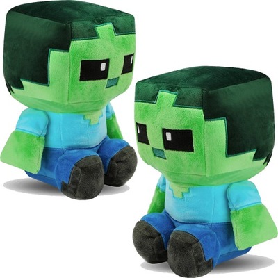 MINECRAFT BABY ZOMBIE PLUSZOWA MASKOTKA Z GRY PLUSZAK DUŻA PRZYTUALNKA