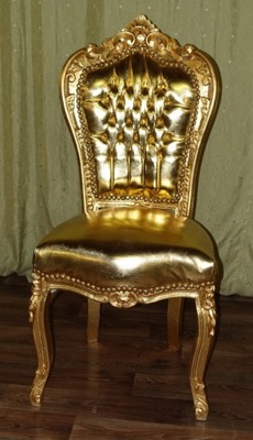 Stylowe Krzesło Barokowe Złoty Stołek Retro - PROMOCJA