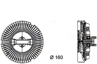 CLUTCH WISKOZOWE BMW X5 00- BEHR HELLA  