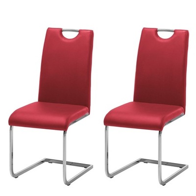 Zestaw 2 krzeseł Pasala, 98x42.5x59 cm, bordowy