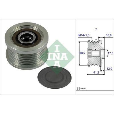 ALTERNADOR - EMBRAGUE JEDNOKIERUNKOWE INA 535 0232 10  