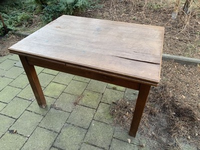 Przedwojenny drewniany stół - do renowacji -