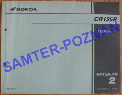 HONDA CR 125 R - KATALOG ЗАПЧАСТИ 2001 фото