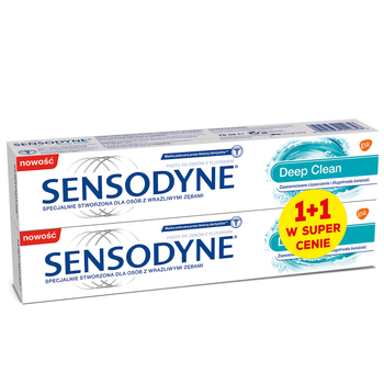 Sensodyne Deep Clean 75 ml 1+1 w super cenie