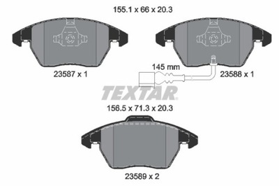 КОЛОДКИ ГАЛЬМІВНІ VW ПЕРЕД CC/EOS/GOLF/JETTA/PASSAT/POLO 03- KLOCEK ЗОВНІШНЯ 156M