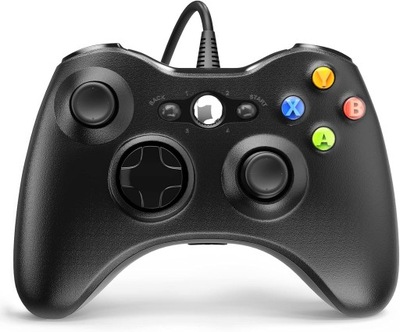 Pad przewodowy do konsoli Microsoft Xbox 360 czarny HIT