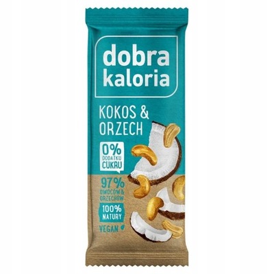 BATON KOKOS I ORZECH DOBRA KALORIA 35G