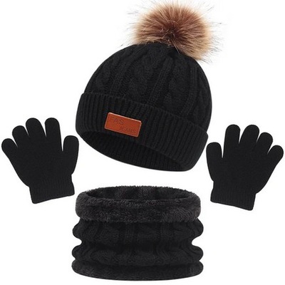 Komplet czapka zimowa komin i rękawiczki