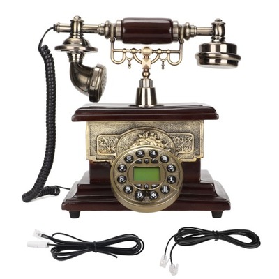 Vintage telefon z przyciskiem wybierania,