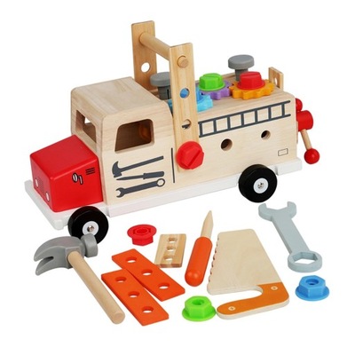 Drewniany zestaw narzędzi dla dzieci Zabawka konstrukcyjna Udawaj, że się bawisz