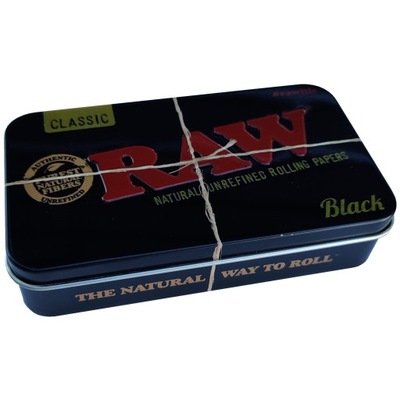 Metalowe pudełko na tytoń RAW Black
