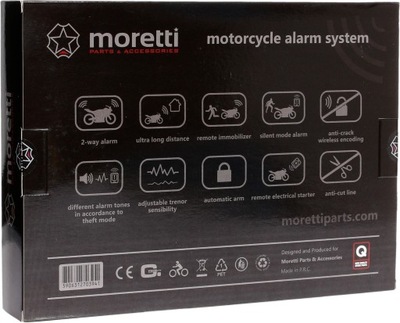 ALARM SKUTEROWY MORETTI CON PODTRZYMANIEM 125DB  