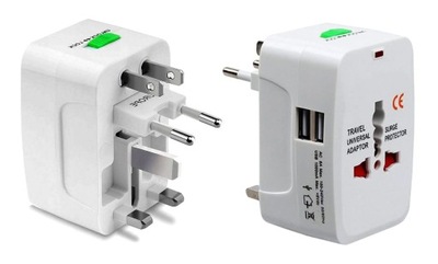 Przejściówka Zasilania Podróżna Adapter z USB