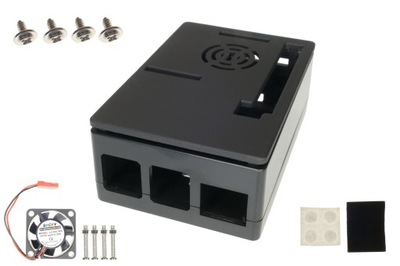 OBUDOWA DO RASPBERRY PI 4B + WENTYLATOR 5V TFT 3.5