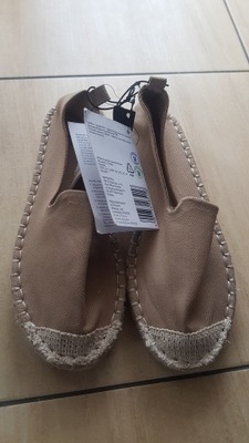 BUTY DAMSKIE espadryle lekkie BEŻ *37 U