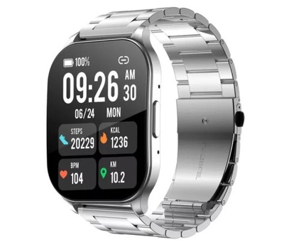 SMARTWATCH WG AIRFLEX ONE SREBRNY KOMPLET ZAFOLIOWANY