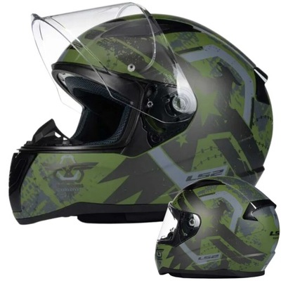 HELMET FOR MOTORCYCLE LS2 FF353 RAPID II THUNDERBIRDS MILITARY GREEN MATTE XL  