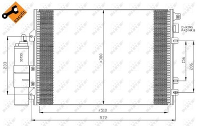 RADUADOR DE ACONDICIONADOR NRF 35967  