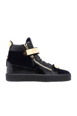 GIUSEPPE ZANOTTI Granatowe wysokie sneakersy 42