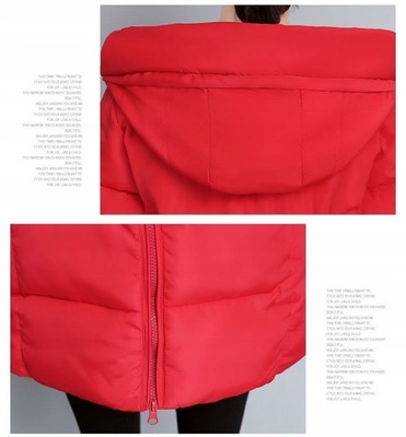 Płaszcz damski czerwony trencz z kapturem rozmiar XXL