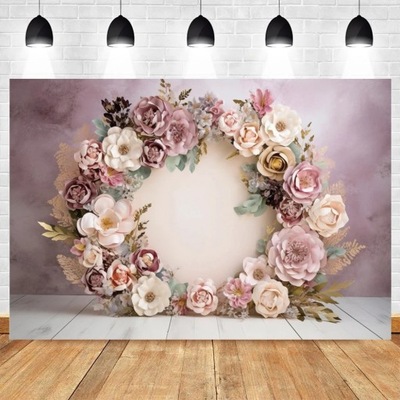 Tło fotograficzne Tło fotografii ślubnej ślubny kwiatowy ściana kwiatów dek