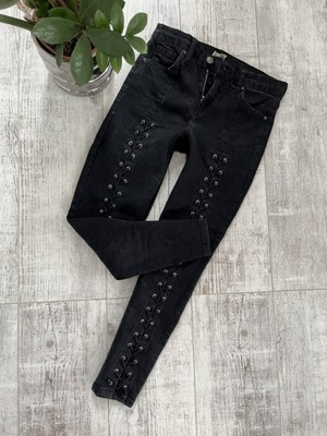 Topshop jamie spodnie jeans rurki wizania 28 36