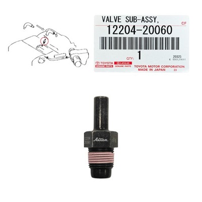 Клапан обратный клапан pcv вентиляция картера lexus es300 rx300 rx330 rx400h оригинальный номер toyota фото №1