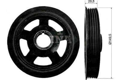 Ina шків колінчастого вала hyundai accent iii 1.5 crdi g фото №1