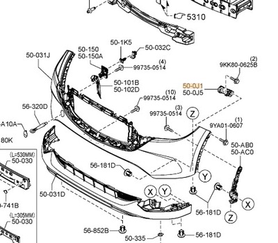 ORIGINAL SOPORTES DE PARAGOLPES PRZ. IZQUIERDO MAZDA CX-5  