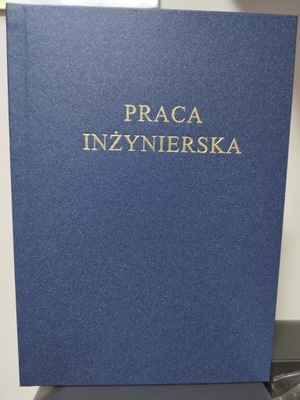 Wydruk i Oprawa Praca Inżynierska Granatowy Brokat