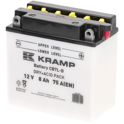 Akumulator 12V 8 Ah 75A z elektrolitem Kramp