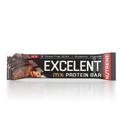 BATON BIAŁKOWY PROTEINOWY EXCELENT 25% BIAŁKA - NUTREND 85 g czeko orzech