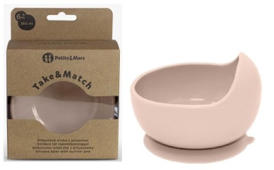 PETITE&MARS SILIKONOWA MISECZKA Z PRZYSSAWKĄ Miska 350ml
